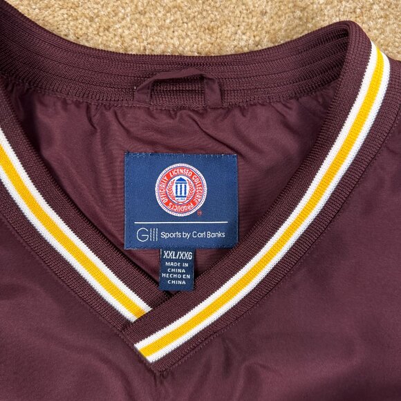 G III MINNESOTA GOPHERS JACKET V NECK MAROON YELLOW SIZE XXL WINDBREAKER - Picture 6 of 9